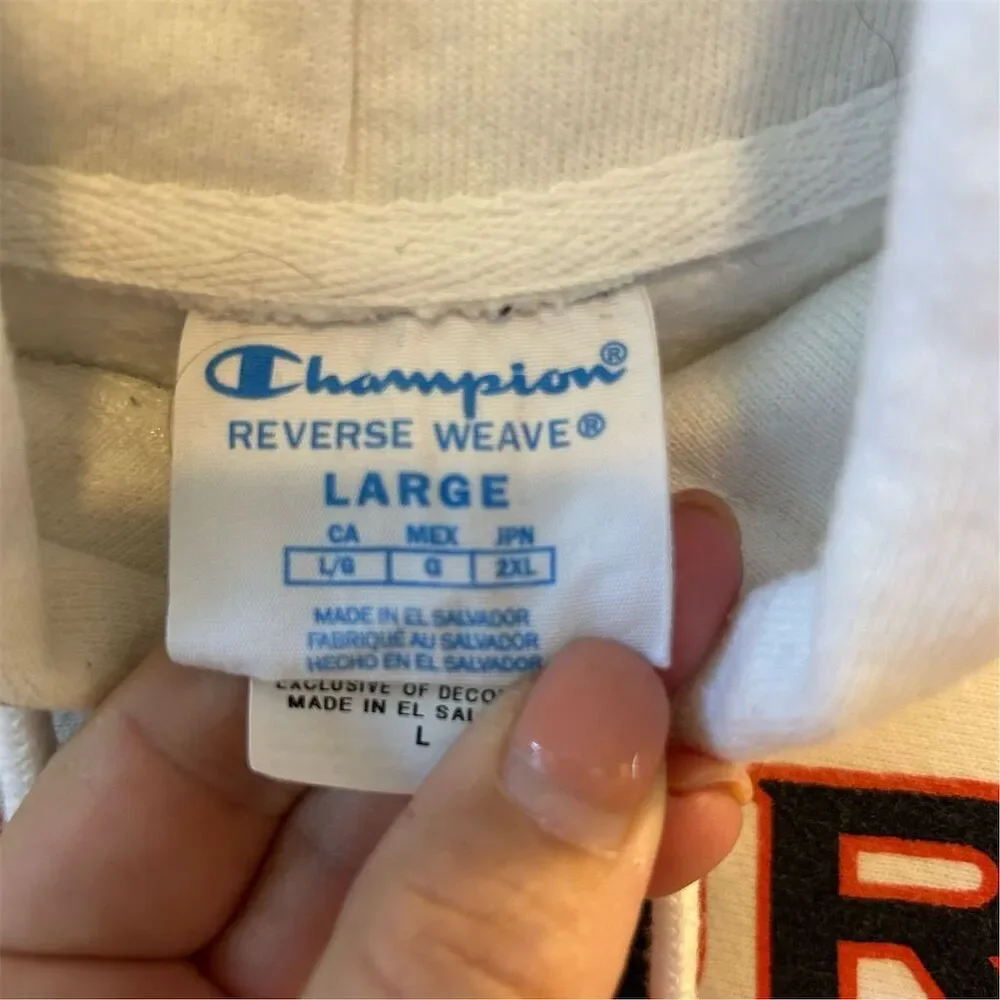 Champion Auburn‎ Tigers Men's Hoodie White Pullover Size L Sports Theme